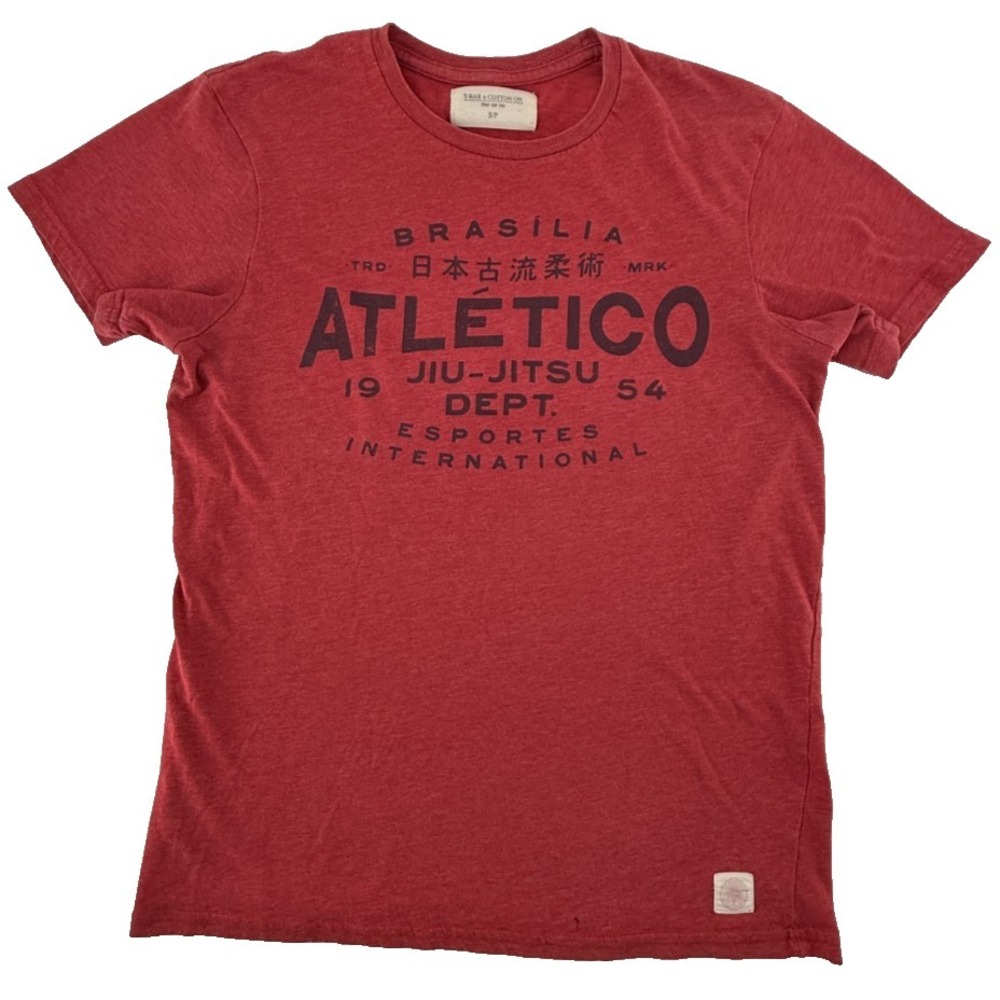 Cotton On T-Bar Women's Graphic T Shirt Red Atletico‎ Brasilia Jiu Jitsu Size S